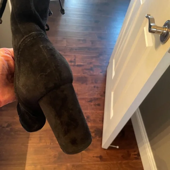 M.Gemi Annata Black Suede High Heeled Boot Lace Up Ankle Booties - Picture 13 of 15